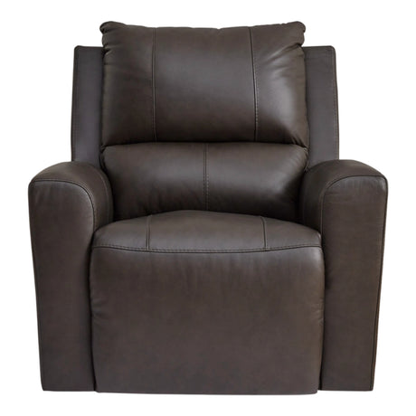 Fauteuil berçant et motorisé en cuir gris foncé - Boxmere