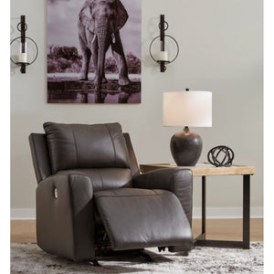 Fauteuil berçant et motorisé en cuir gris foncé - Boxmere