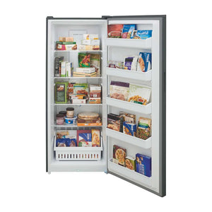 Congélateur vertical convertible 22 po, 13 pi³ Acier brossé - Prêt pour le garage