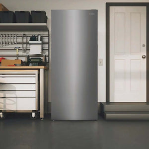 Congélateur vertical convertible 22 po, 13 pi³ Acier brossé - Prêt pour le garage
