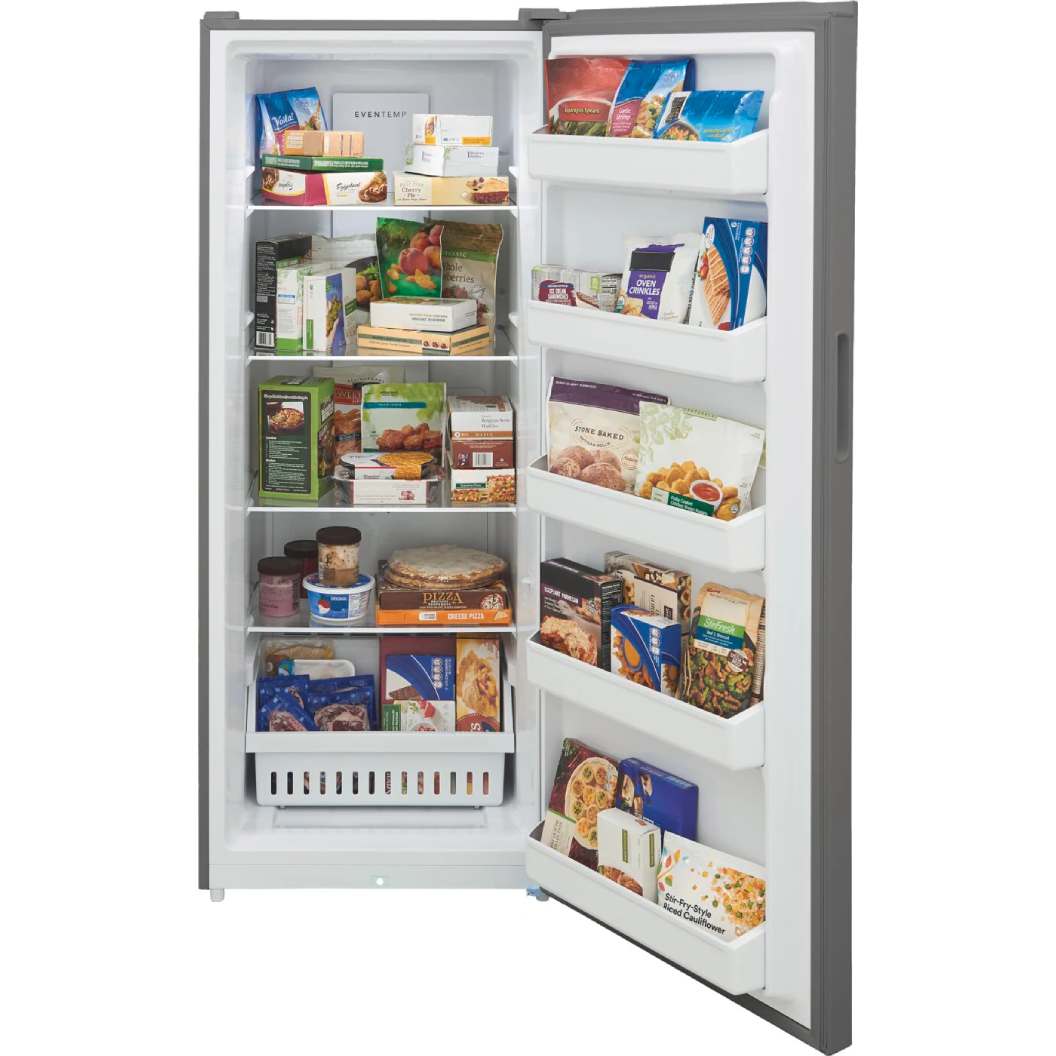 Congélateur vertical convertible 28 po, 16 pi³ Acier brossé - Prêt pour le garage