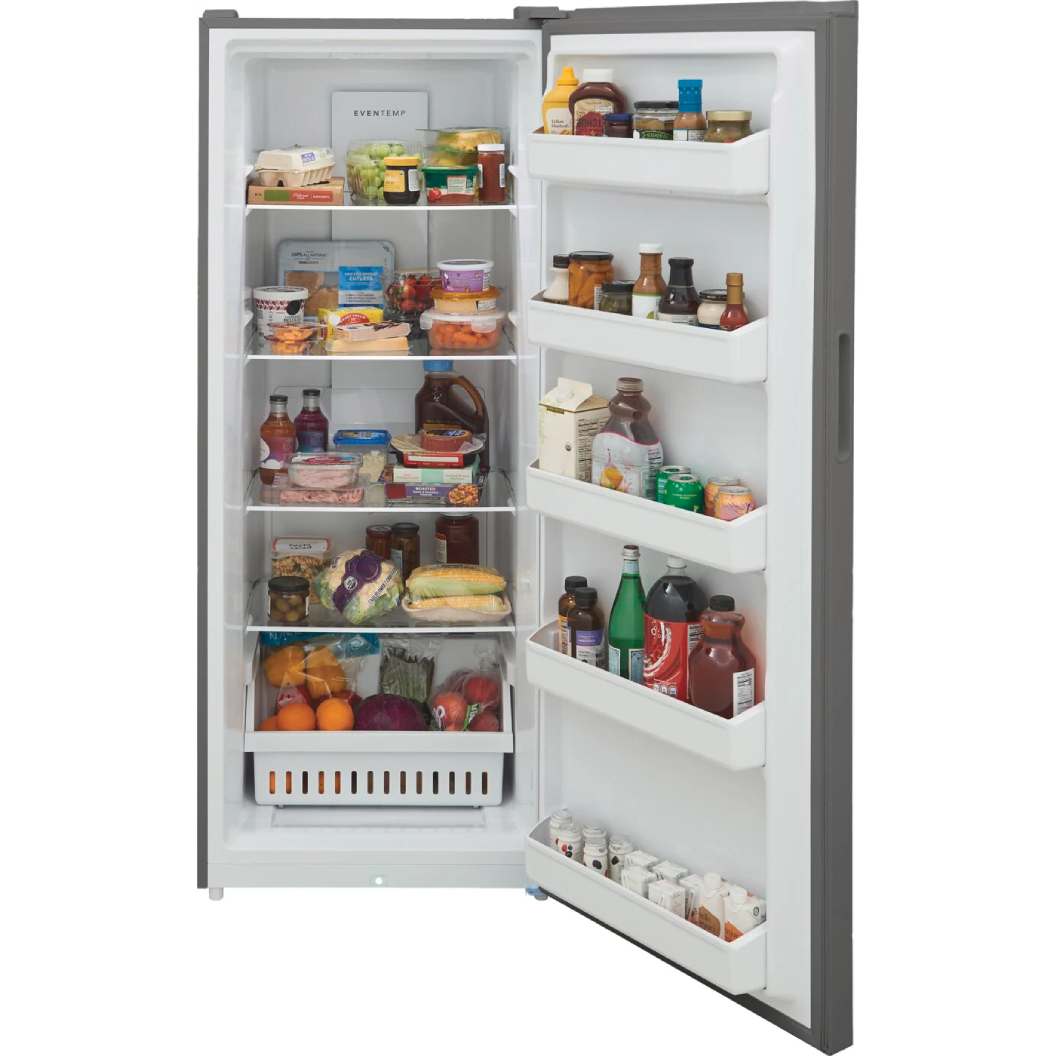 Congélateur vertical convertible 28 po, 16 pi³ Acier brossé - Prêt pour le garage