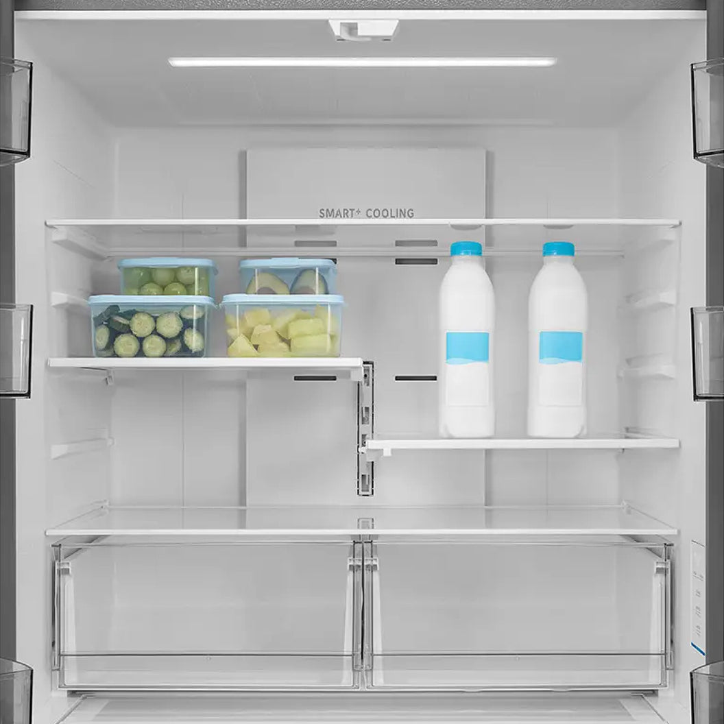 Réfrigérateur porte française à profondeur comptoir 33 po, 22,5 pi³ Inox avec machine à glaçons