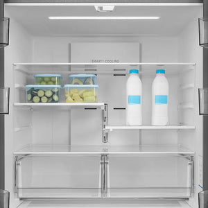 Réfrigérateur porte française à profondeur comptoir 33 po, 22,5 pi³ Inox avec machine à glaçons