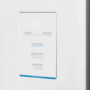 Réfrigérateur porte française à profondeur comptoir 33 po, 22,5 pi³ Inox avec machine à glaçons