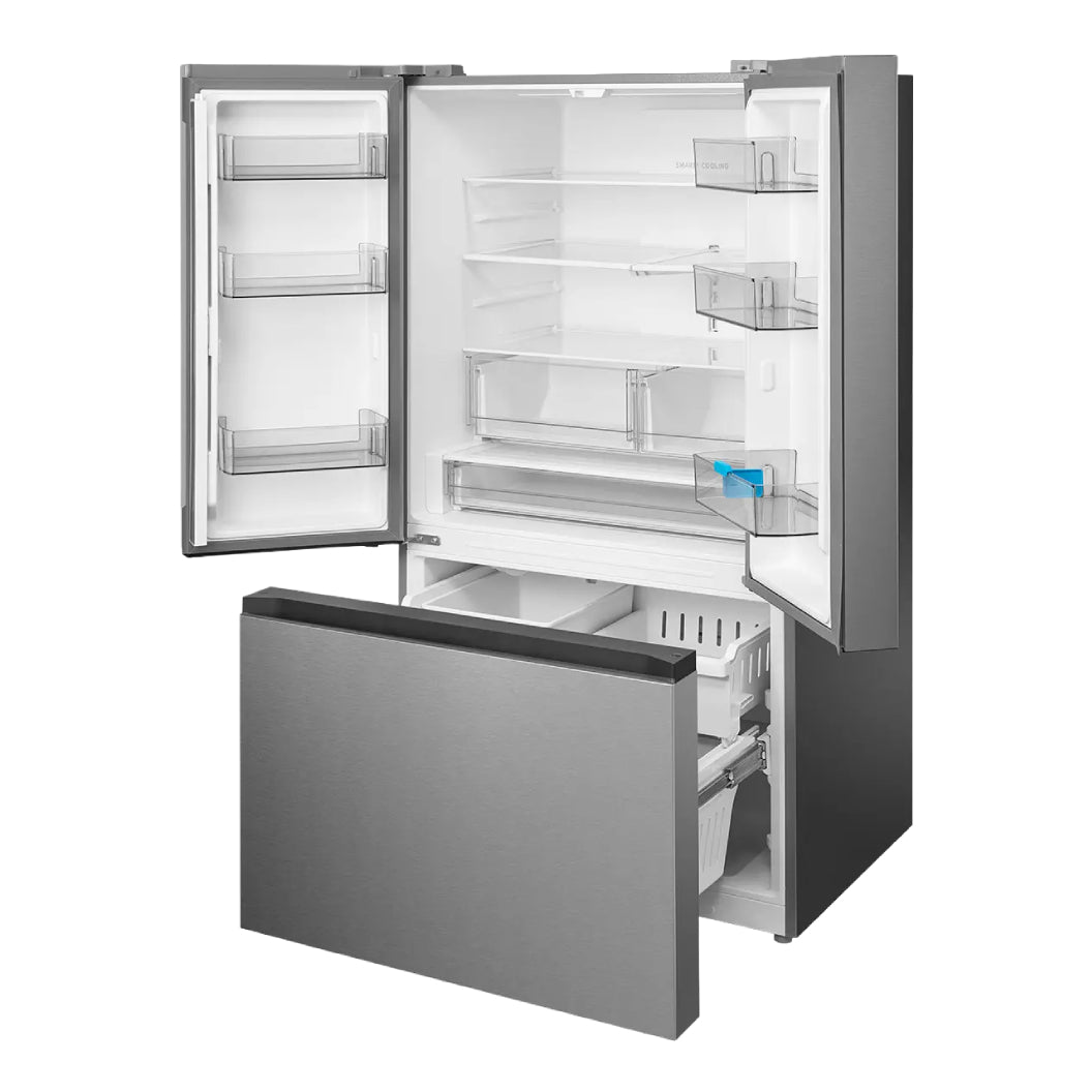 Réfrigérateur porte française à profondeur comptoir 33 po, 22,5 pi³ Inox avec machine à glaçons
