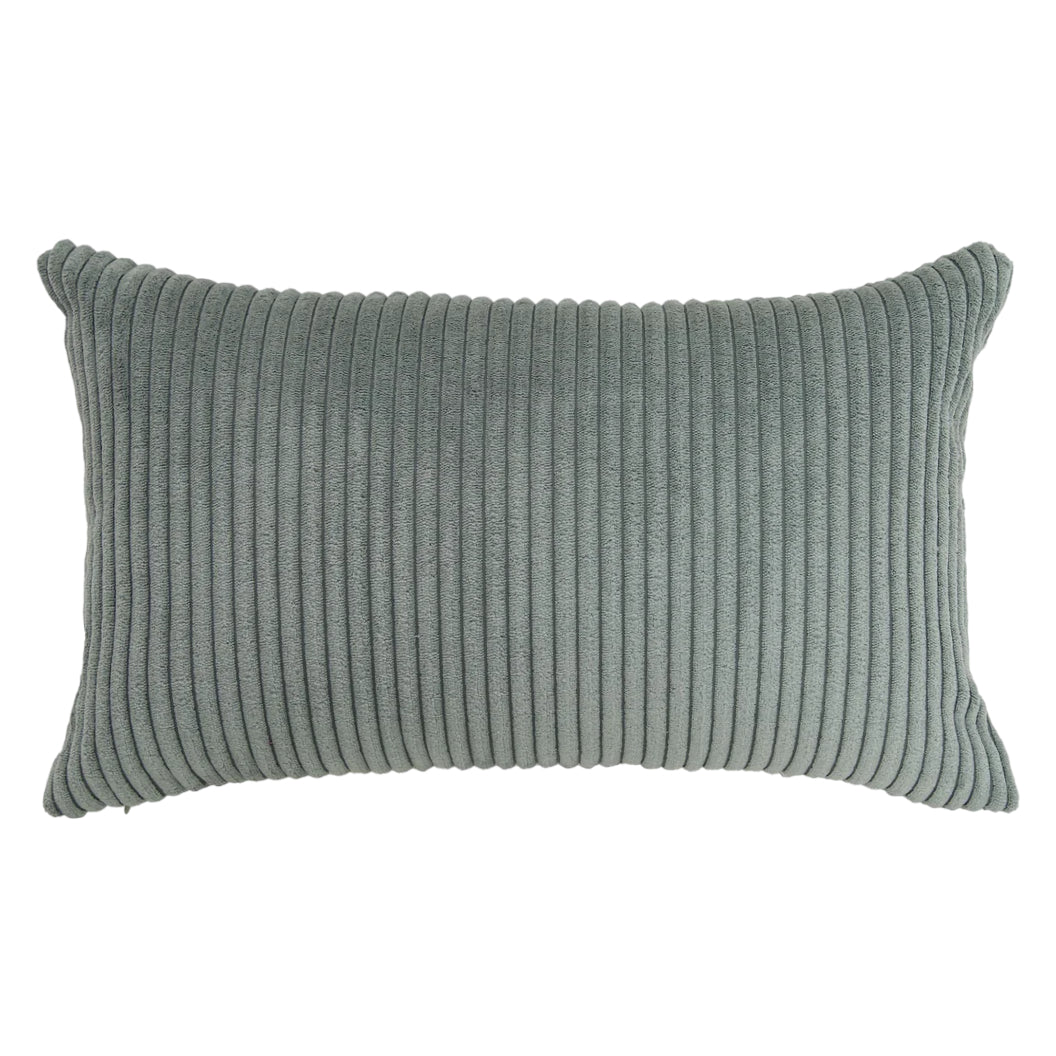 Coussin 12 x 20 po en velours côtelé - Shara