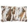 Coussin 12 x 20 po en véritable fourrure de lapin - Mira