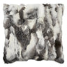 Coussin 18 x 18 po en véritable fourrure de lapin - Mira