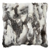 Coussin 18 x 18 po en véritable fourrure de lapin - Mira