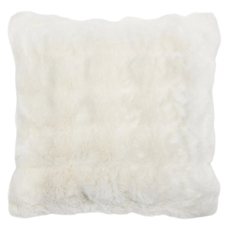 Coussin 18 x 18 po en fausse fourrure - Nuage