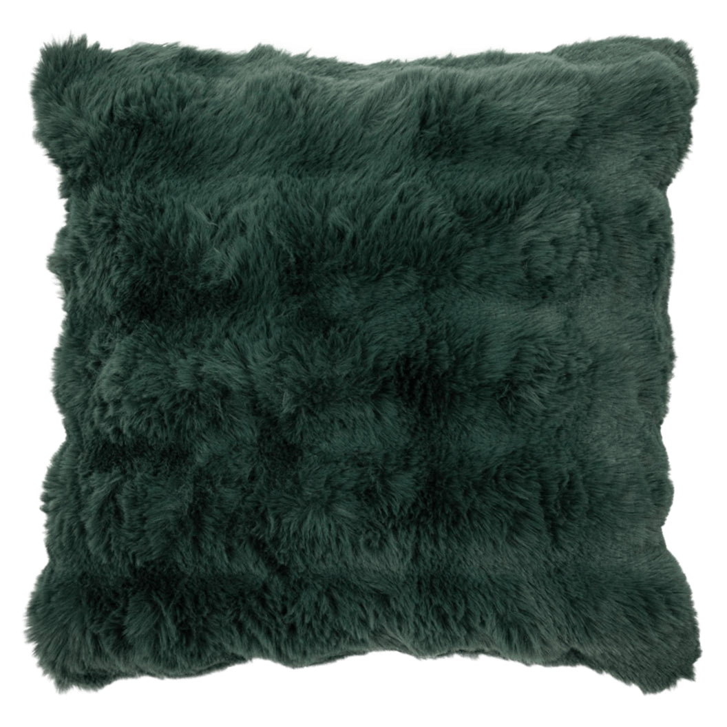 Coussin 18 x 18 po en fausse fourrure - Nuage