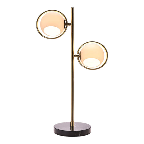Lampe de table en marbre noir et métal doré 26 po. - KM1592T-2