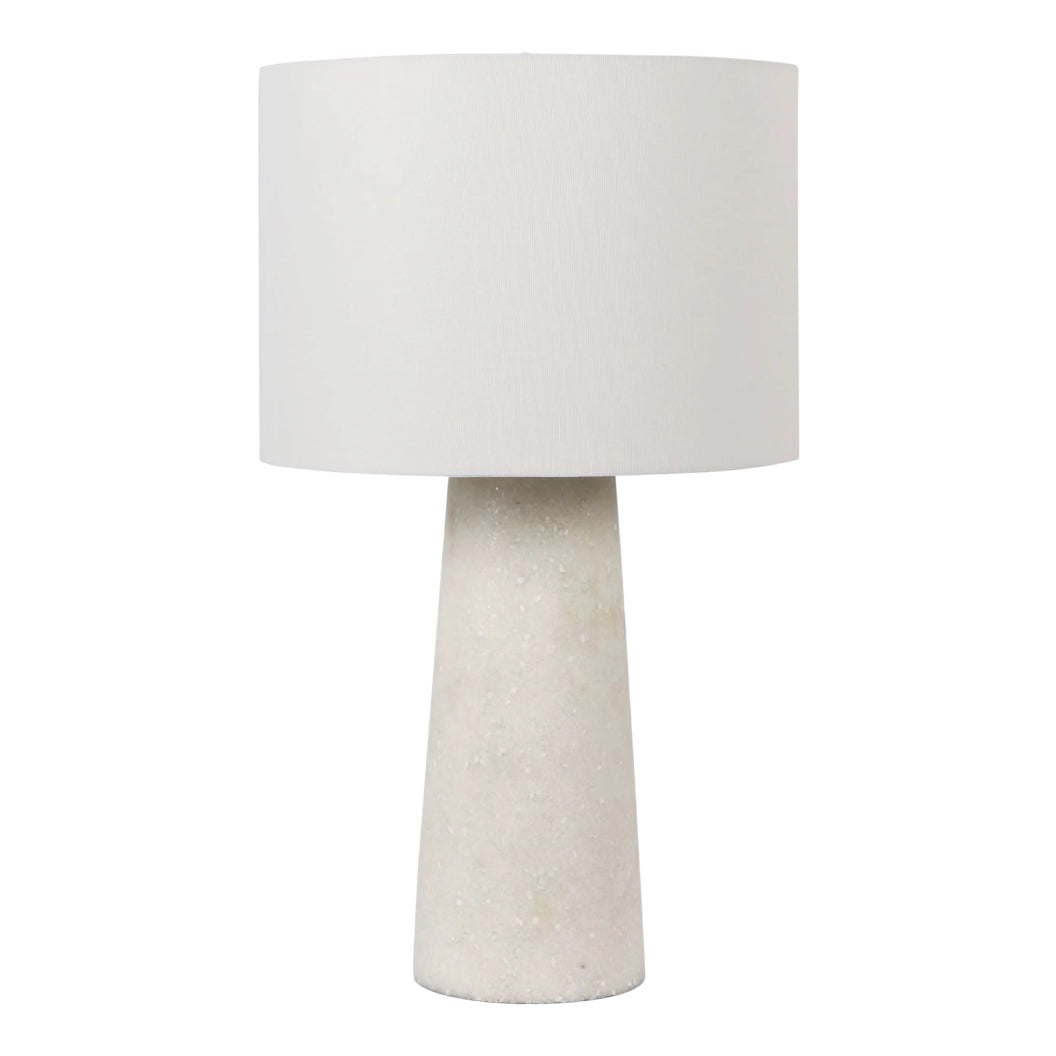Lampe de table en marbre texturé blanc 24 po. - Marlee