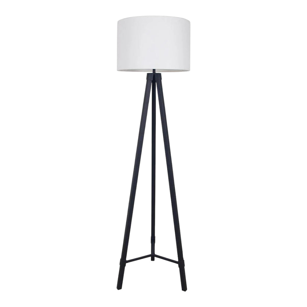 Lampe sur pied trépied en métal noir givré 63 po. - Marlee