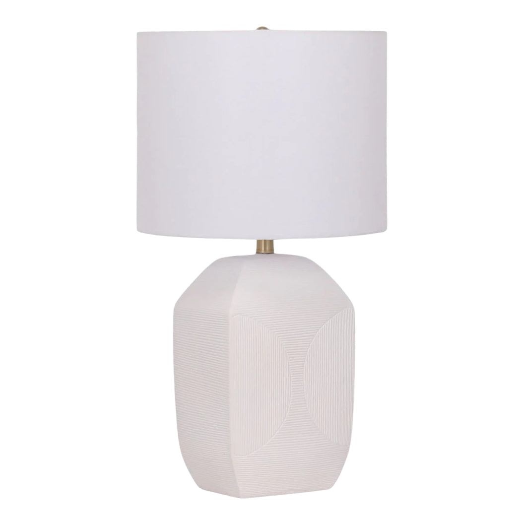 Lampe de table en céramique blanche 13 po. - Picolo