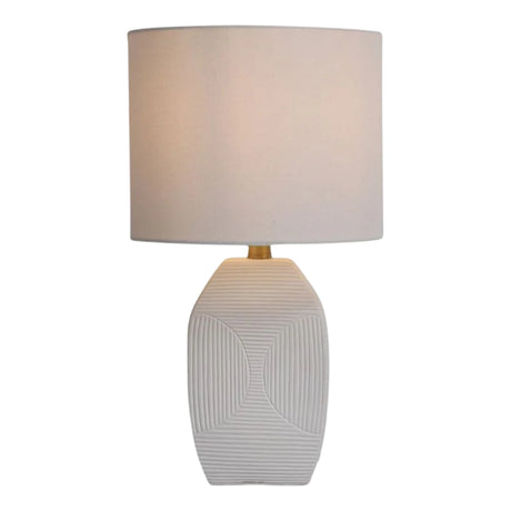 Lampe de table en céramique blanche 13 po. - Picolo