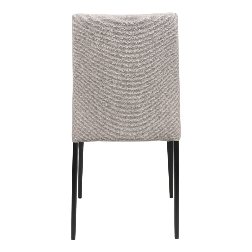 Chaise de salle à manger en tissu et métal noir mat - Denny