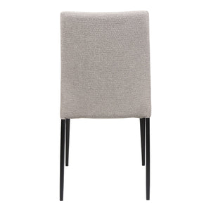 Chaise de salle à manger en tissu et métal noir mat - Denny