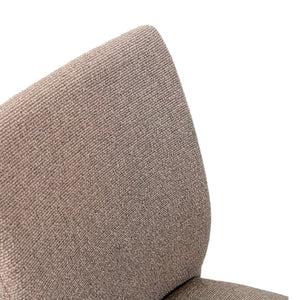 Chaise de salle à manger en tissu et métal noir mat - Denny