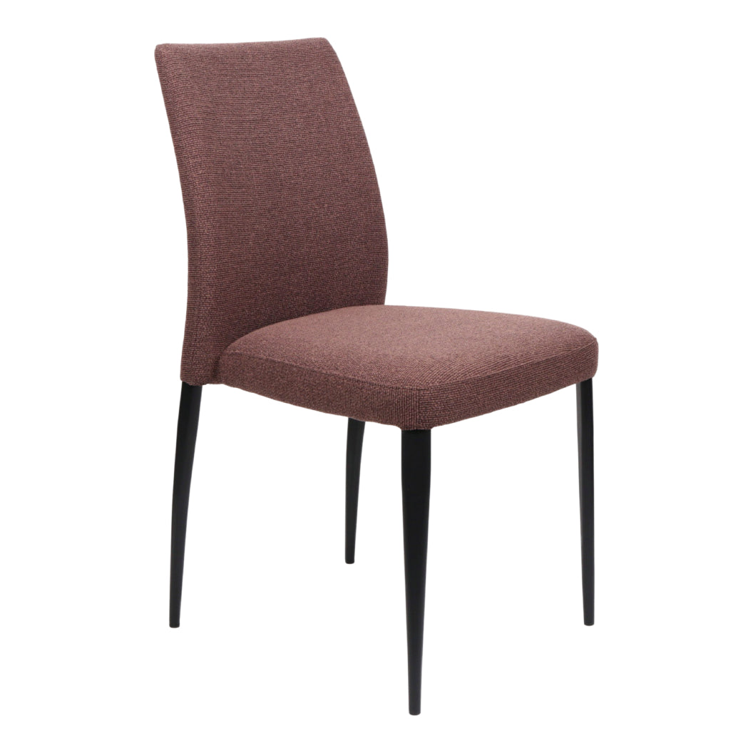 Chaise de salle à manger en tissu et métal noir mat - Denny