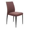 Chaise de salle à manger rembourrée en tissu et métal noir mat - Denny