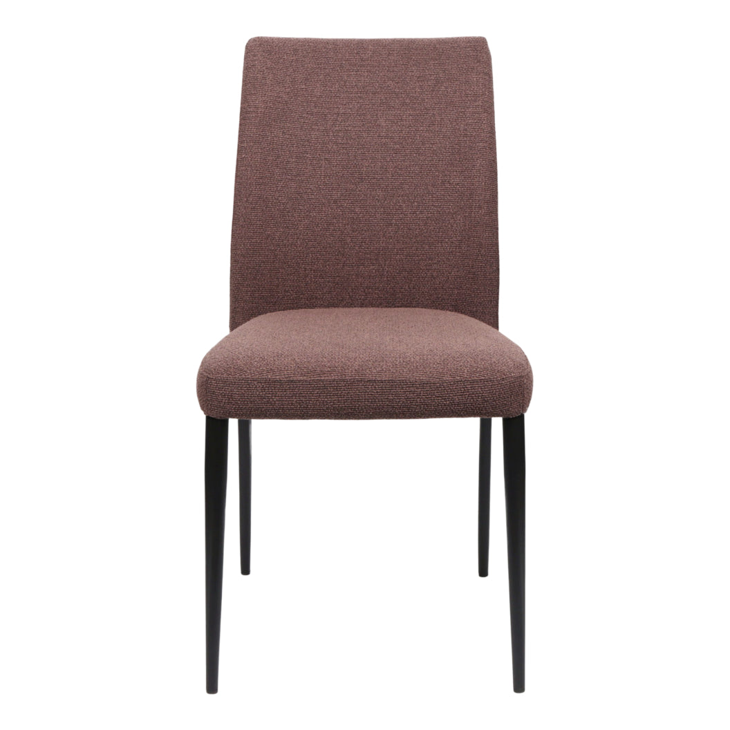 Chaise de salle à manger en tissu et métal noir mat - Denny