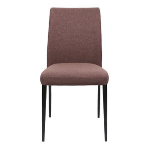 Chaise de salle à manger en tissu et métal noir mat - Denny