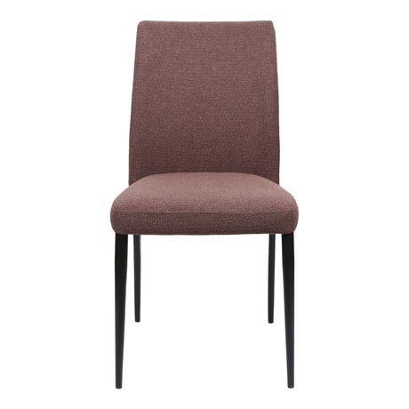 Chaise de salle à manger en tissu et métal noir mat - Denny
