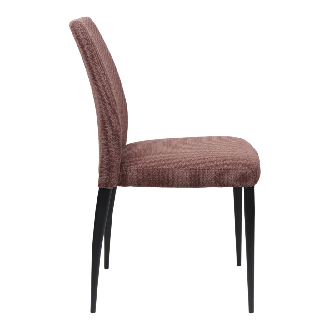 Chaise de salle à manger en tissu et métal noir mat - Denny