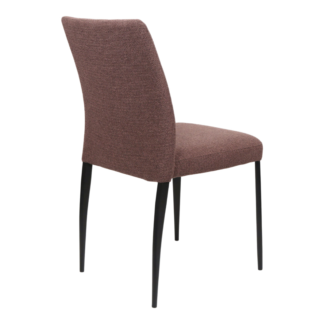 Chaise de salle à manger en tissu et métal noir mat - Denny