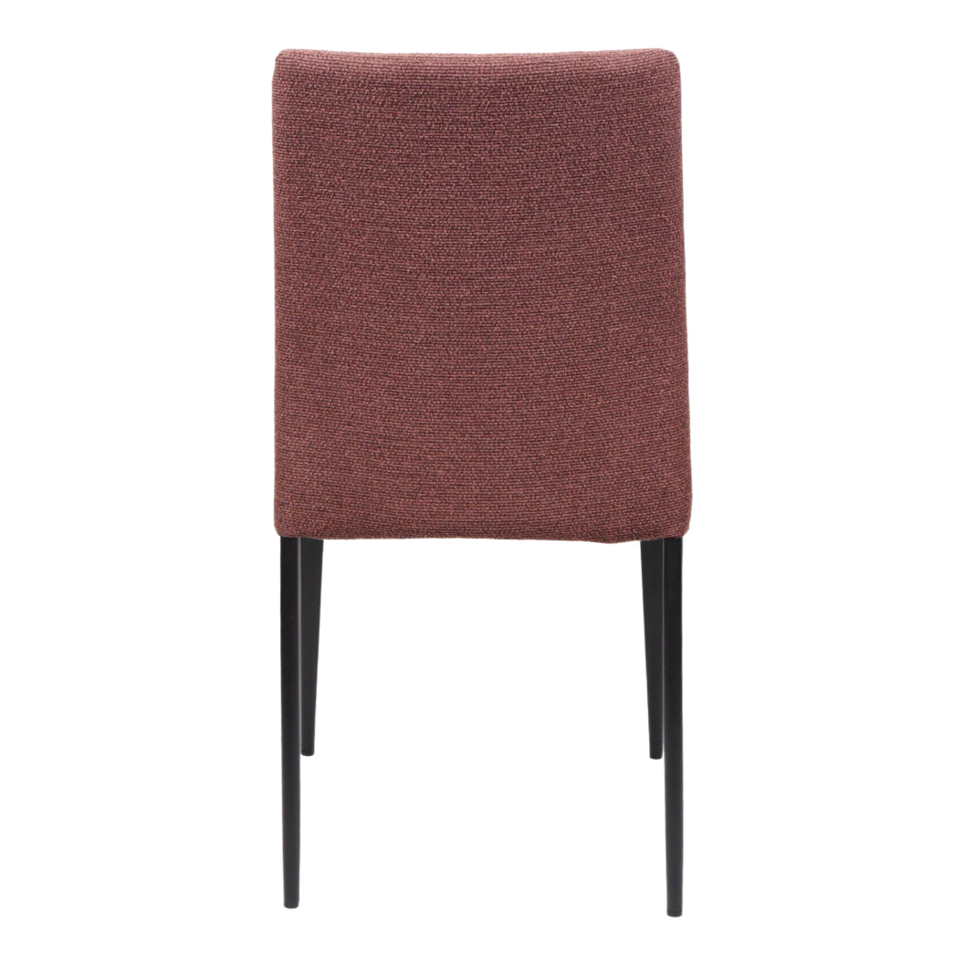 Chaise de salle à manger en tissu et métal noir mat - Denny