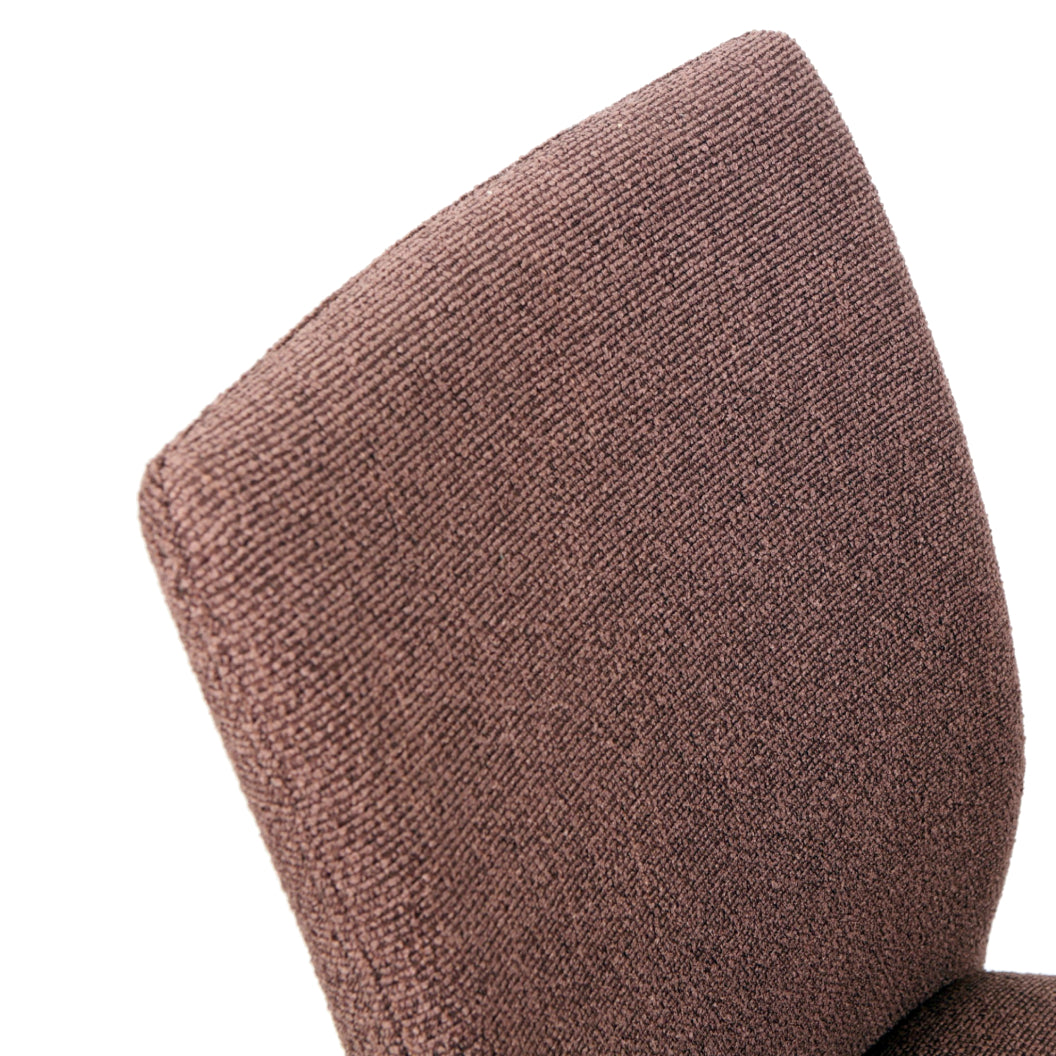 Chaise de salle à manger en tissu et métal noir mat - Denny