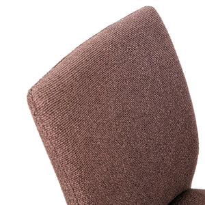Chaise de salle à manger en tissu et métal noir mat - Denny