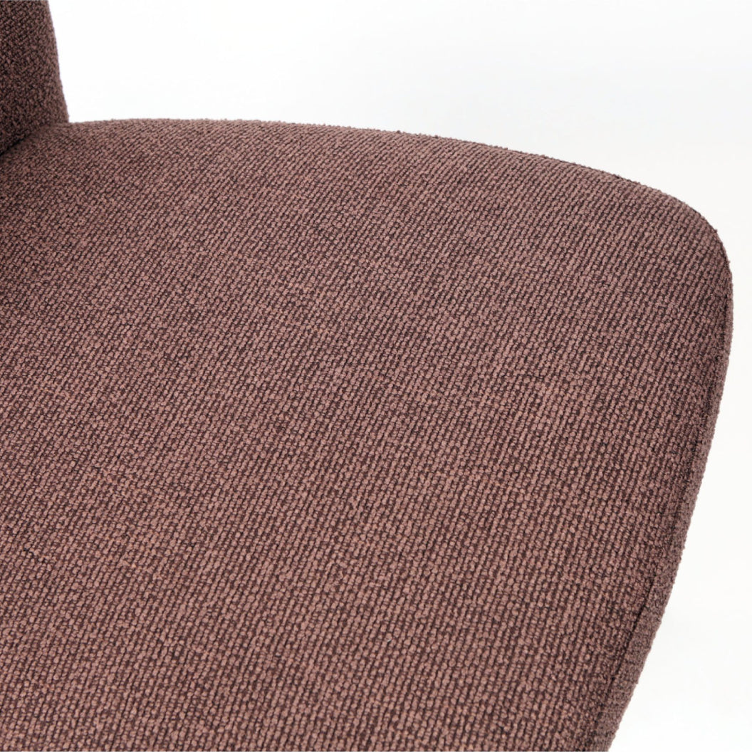 Chaise de salle à manger en tissu et métal noir mat - Denny