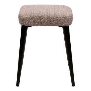 Tabouret de comptoir rembourré en tissu et métal noir - Midi