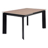 Table de salle à manger extensible en pierre frittée et métal noir - Caval