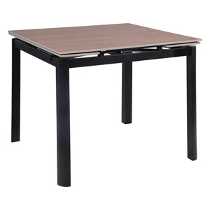 Table de salle à manger extensible en pierre frittée et métal noir - Alter