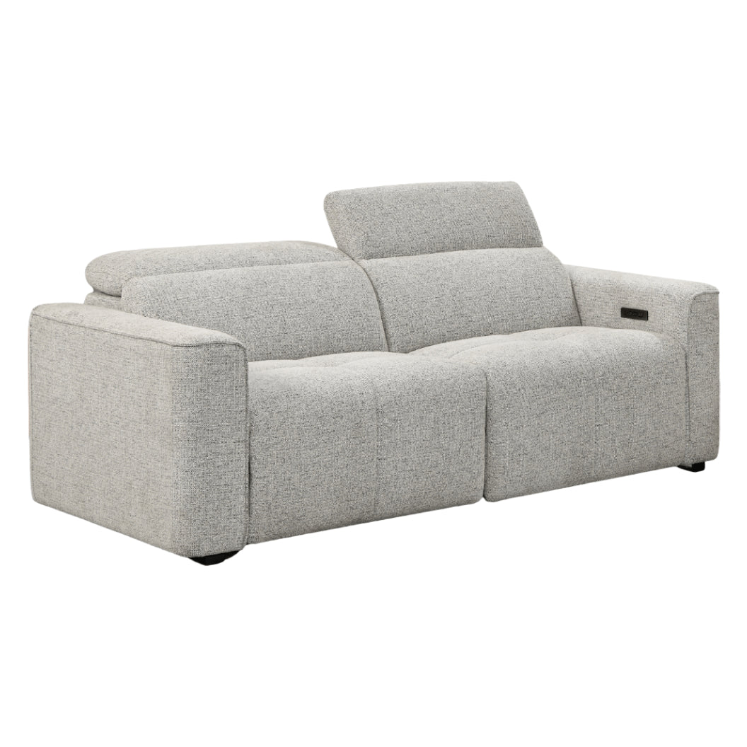 Sofa condo inclinable motorisé en tissu gris pâle - Londres