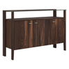 Buffet en verre et bois de noyer avec 3 portes - Condo