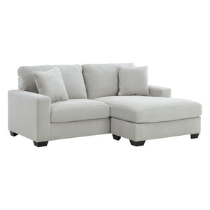 Sofa en tissu gris pâle avec chaise longue - Greenbriar