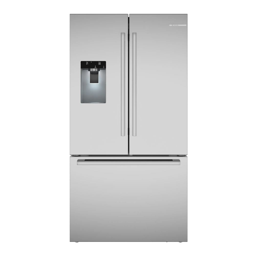 Régrigérateur porte française 36 po, 21,6 pi³ Inox 3 portes - Série 500 avec distributeur d'eau et machine à glaçons