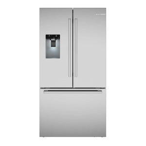 Régrigérateur porte française 36 po, 21,6 pi³ Inox 3 portes - Série 500 avec distributeur d'eau et machine à glaçons