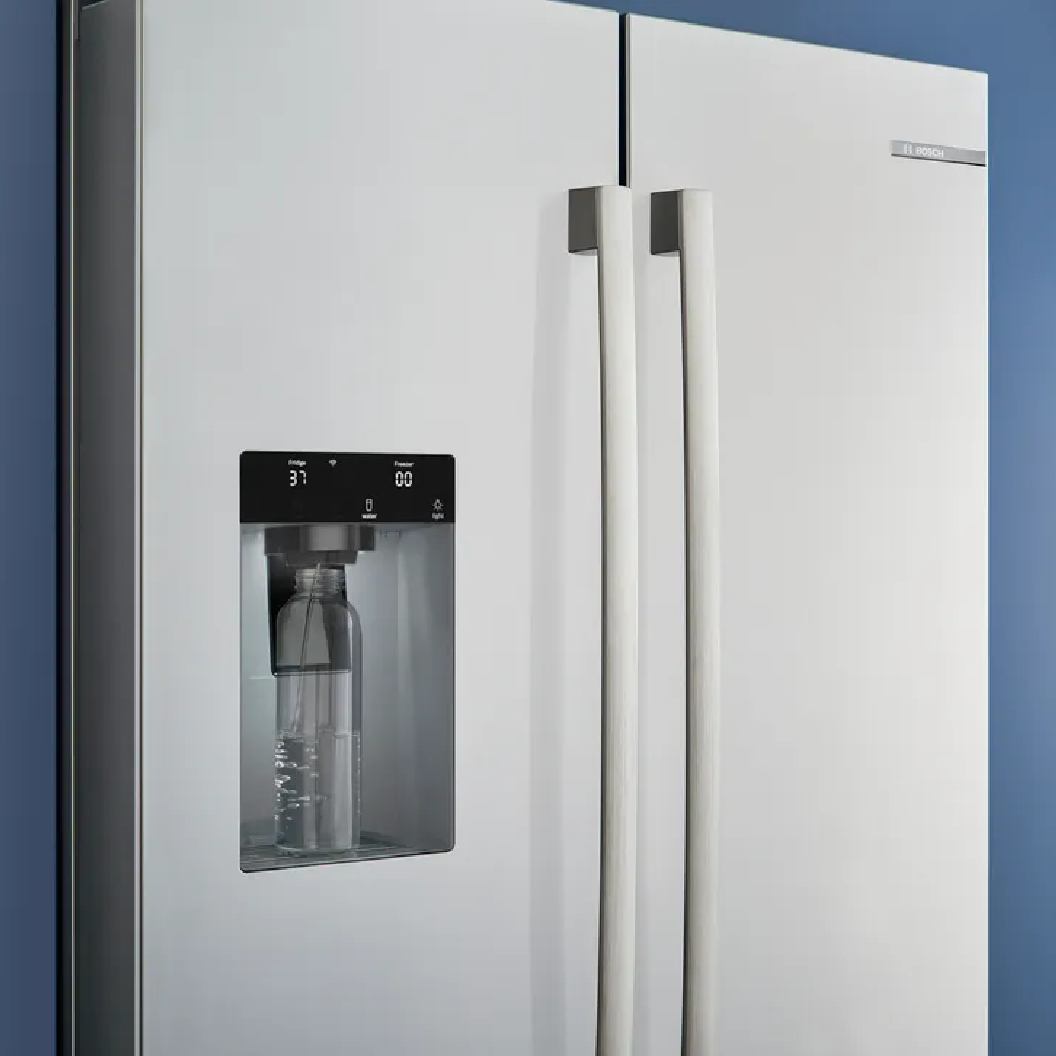 Régrigérateur porte française 36 po, 21,6 pi³ Inox 3 portes - Série 500 avec distributeur d'eau et machine à glaçons