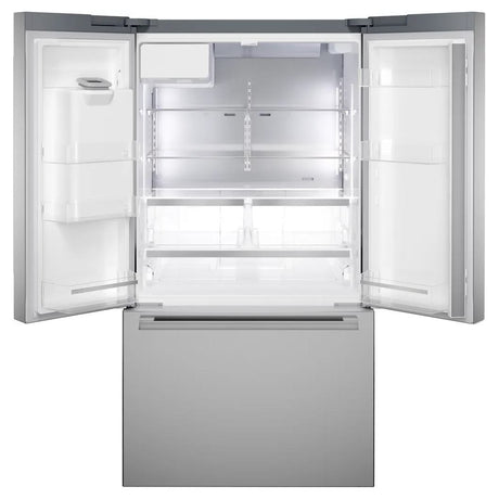 Régrigérateur porte française 36 po, 21,6 pi³ Inox 3 portes - Série 500 avec distributeur d'eau et machine à glaçons