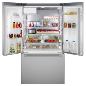 Régrigérateur porte française 36 po, 21,6 pi³ Inox 3 portes - Série 500 avec distributeur d'eau et machine à glaçons