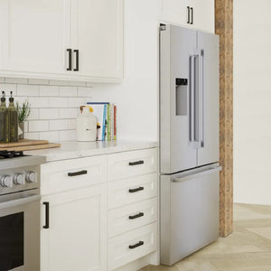 Régrigérateur porte française 36 po, 21,6 pi³ Inox 3 portes - Série 500 avec distributeur d'eau et machine à glaçons