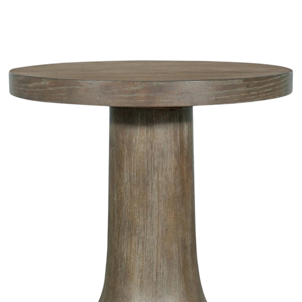 Table de bout en bois et placage de chêne brun grisâtre - Bosley