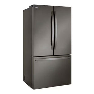Réfrigérateur porte française à profondeur comptoir 36 po, 27 pi³ 3 portes Inox noir