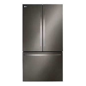 Réfrigérateur porte française à profondeur comptoir 36 po, 27 pi³ 3 portes Inox noir